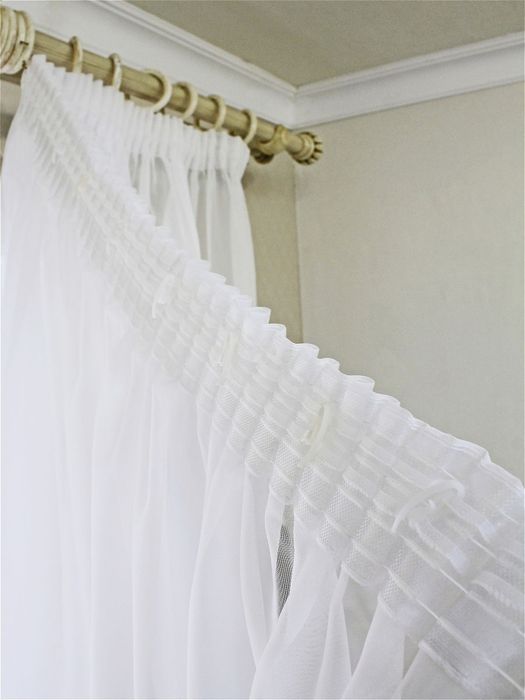 Тюль кухонна арка білого та молочного кольору