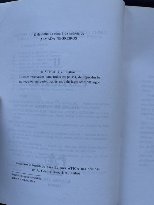 Poesias - Álvaro de Campos (Ática)