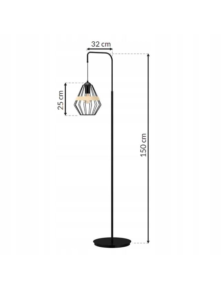 Lampa podłogowa Milagro CLIFF E27 60 W czarny Black MLP5528 dom