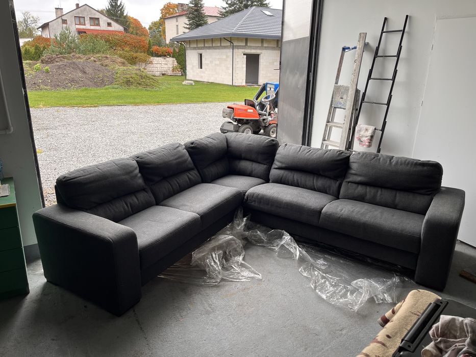 Sofa rozkładana szary narożnik 270x248 cm