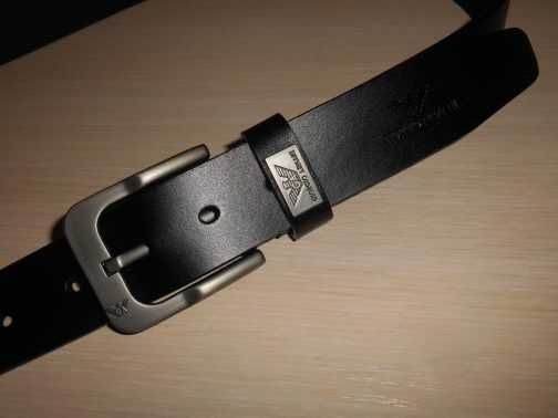 Emporio Armani Męski pasek firmowy, skóra naturalna 235