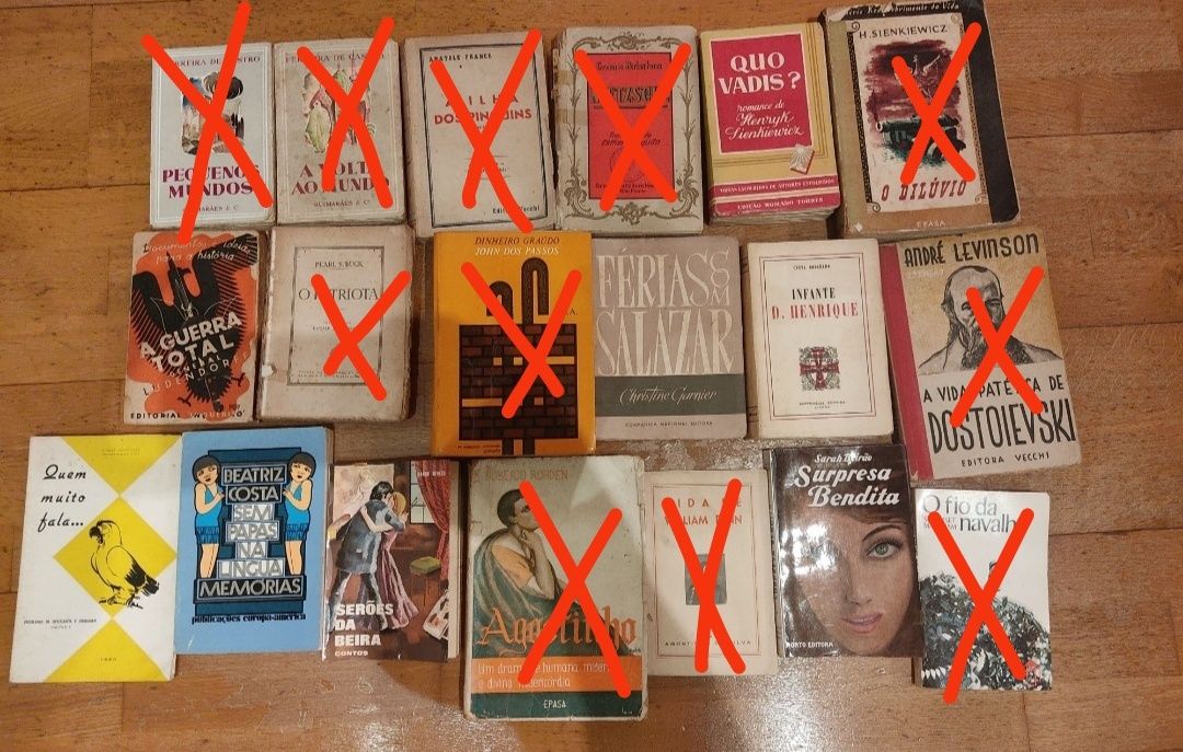 Livros antigos - literatura nacional e internacional