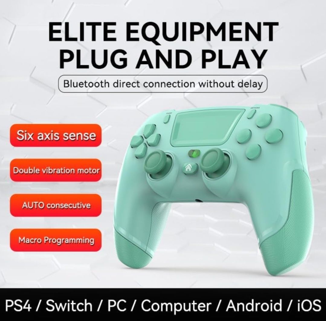 RALAN Green Kontroler bezprzewodowy do Playstation 4/Pro/Slim/PS4