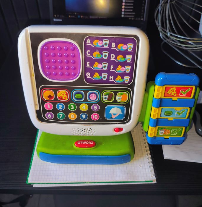 Kasa zabawkowa, nauka literek, cyfr