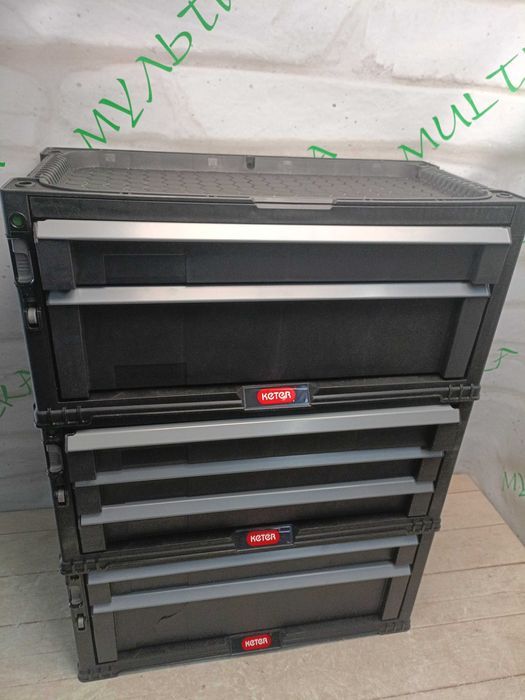 Keter Set Drawer 238557 модульні ящики для інструменту, 7шт, 3 модуля