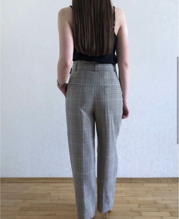 Штани брюки Zara жіночі джинси висока талія  skinny mom карго кюлоти