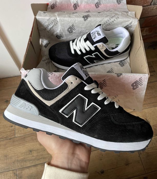 !ТОП! New Balance 574 Black White 40 41 42 43 44 45 | ню беленс чорні