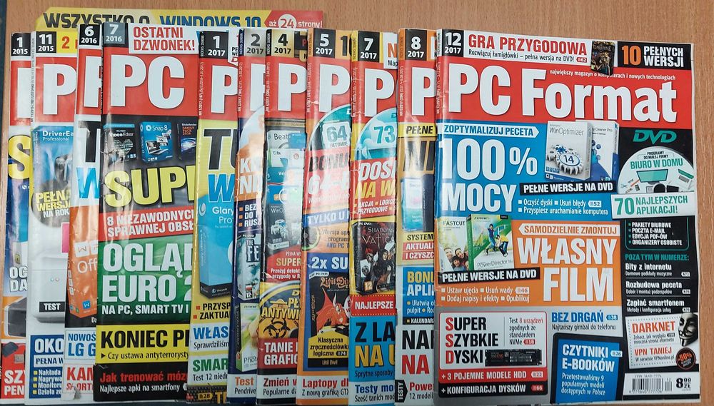 PC Format archiwalne numery: 1,3,11/2015; 6-7 2016; 1,2,4,5,7,8,12