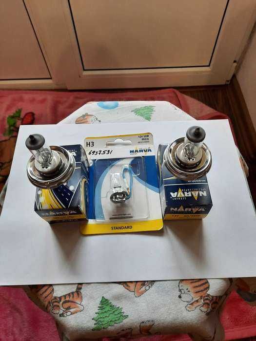 Автолампа галогеновая NARVA H4(P45t-41)12V 60/55W,  H3 12V 55W PK22s.