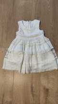 koronkowa sukienka Mayoral chrzest chrzciny rozm.74 cm boho vintage