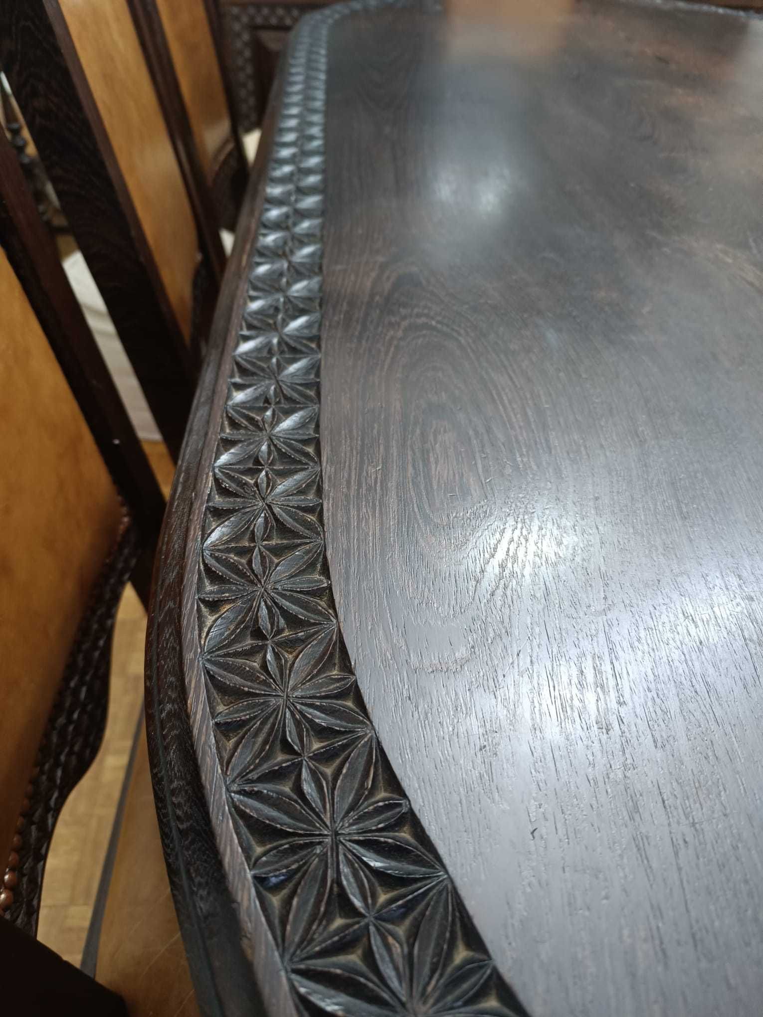 conjunto de sala de jantar madeira panga panga