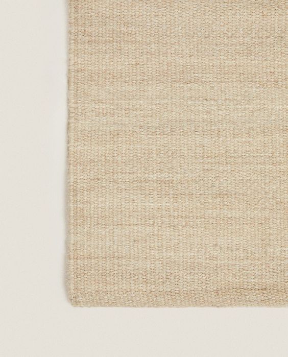zara home dywan rug wełna bawełna beż