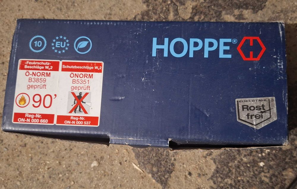 Klamka do drzwi wwjściowych Hoppe Stockholm