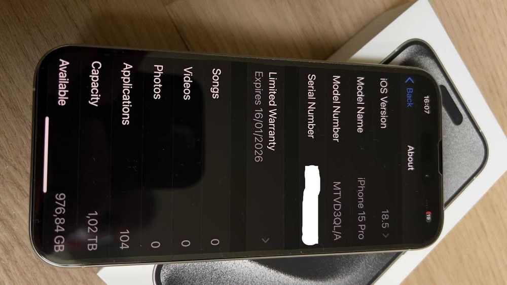 iPhone 15 Pro 1 Terabyte Branco Titâneo Novo !