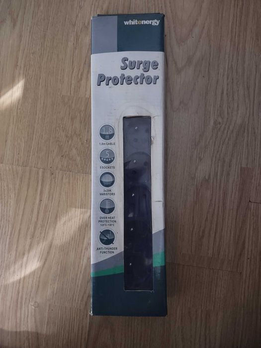 Listwa antyprzepięciowa Whitenergy przedłużacz 5 gniazd zasilająca