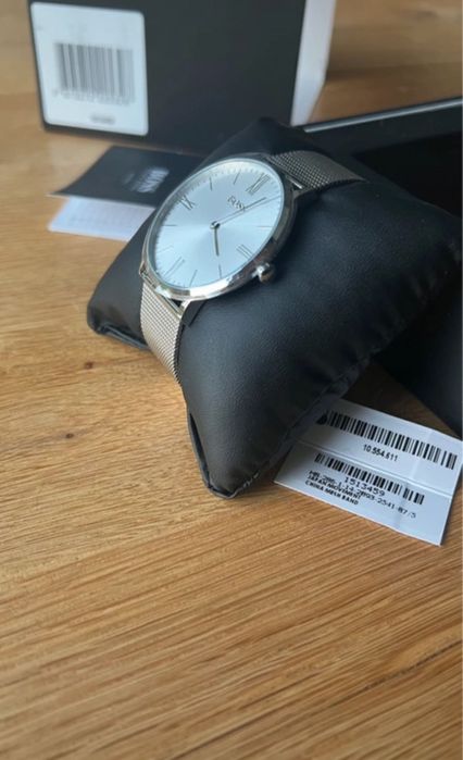 Zegarek Hugo Boss srebrny męski bransoleta mesh Nowy