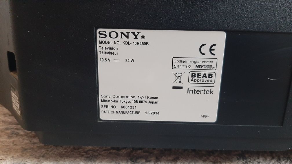 Sony bravia 40 cali