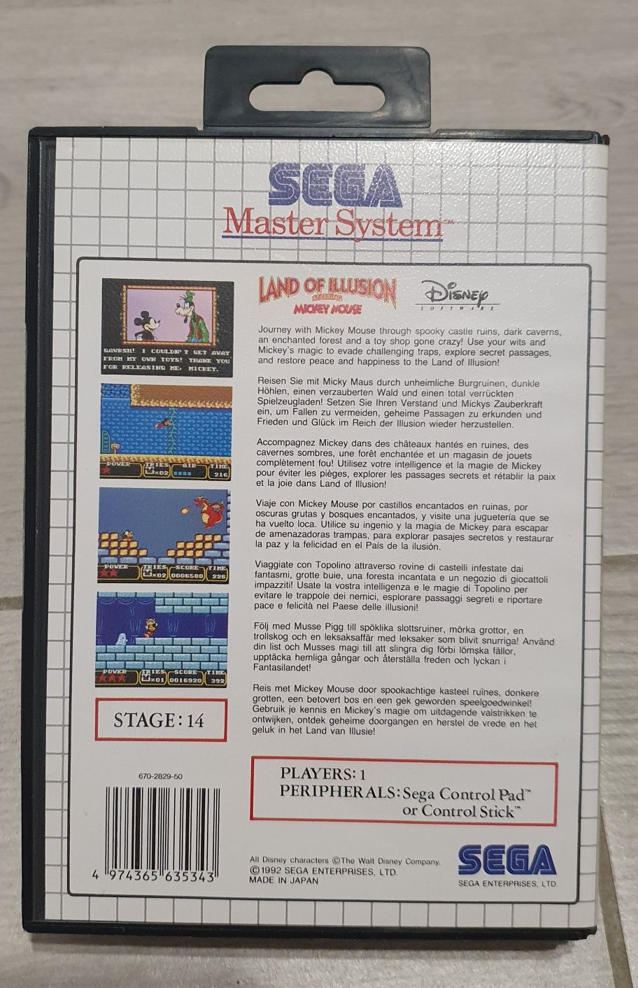 Gra Land of Illusion Starring Mickey Mouse Sega Master System