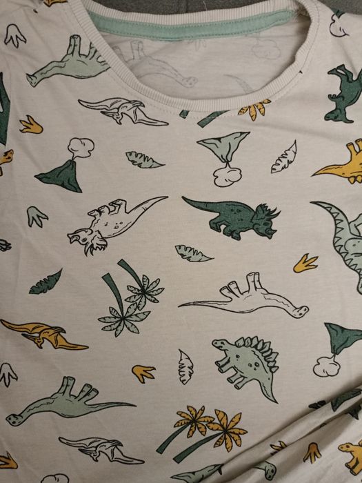 Piżama chłopiec dziewczynka dinozaury 122/128