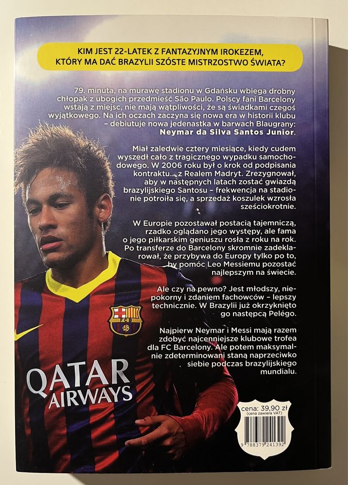 Książka Neymar- nadzieja Brazylii, przyszłość Barcelony Luca Caioli