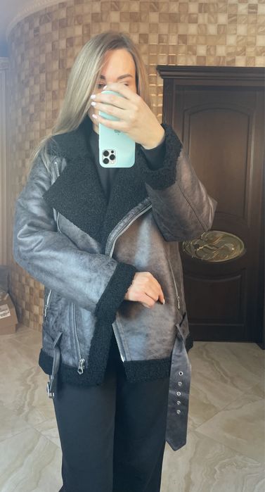 Куртка Дублянка авіатор дубленка Zara H&M єврозима S/M