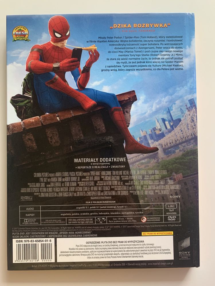 Spiderman Homecoming, płyta DVD