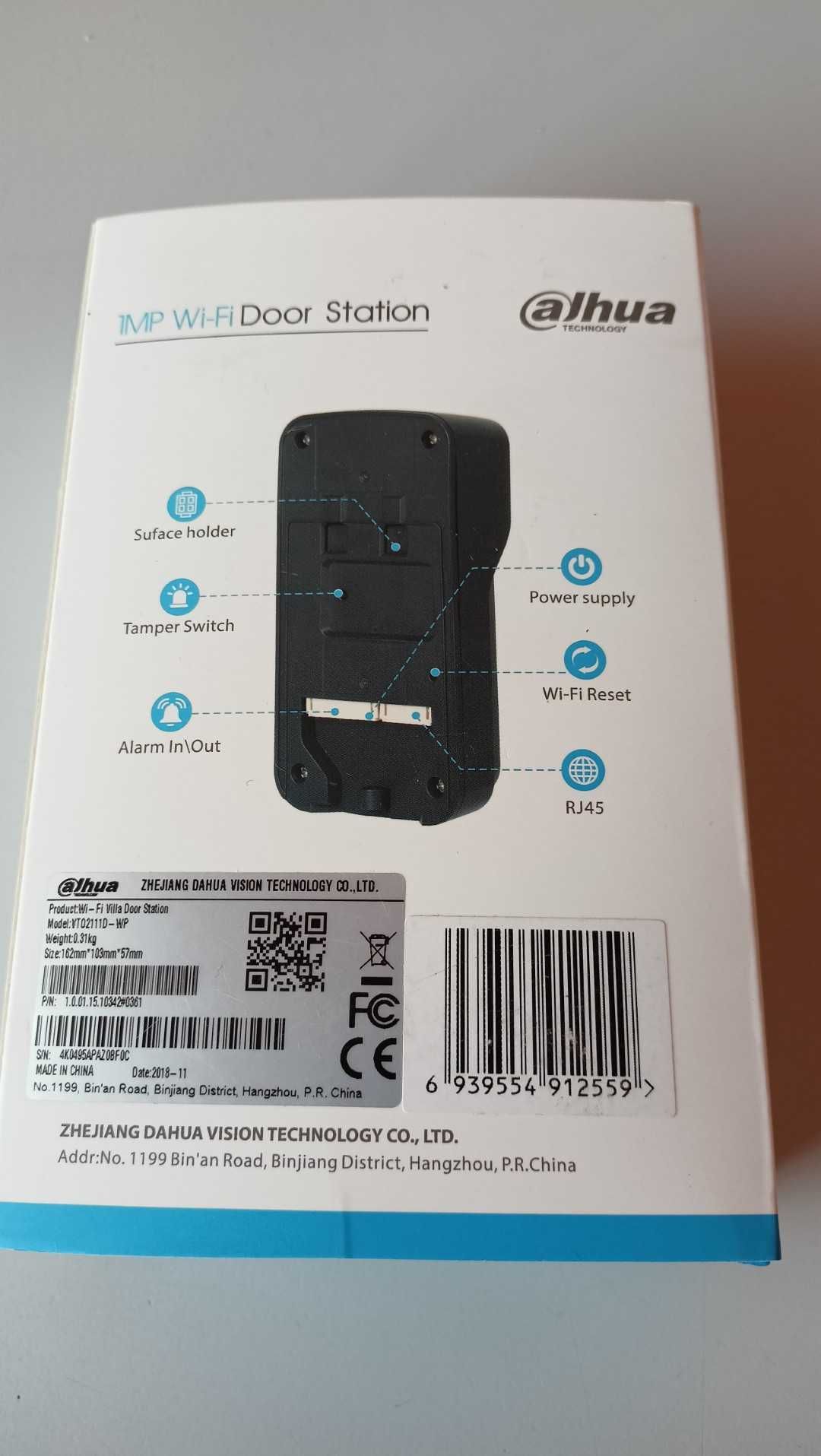 Wideodomofon Wi-Fi Dahua VTO2111D-WP