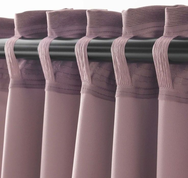 MARJUN IKEA Zasłony zaciemniające kolor liliowy. 140x300