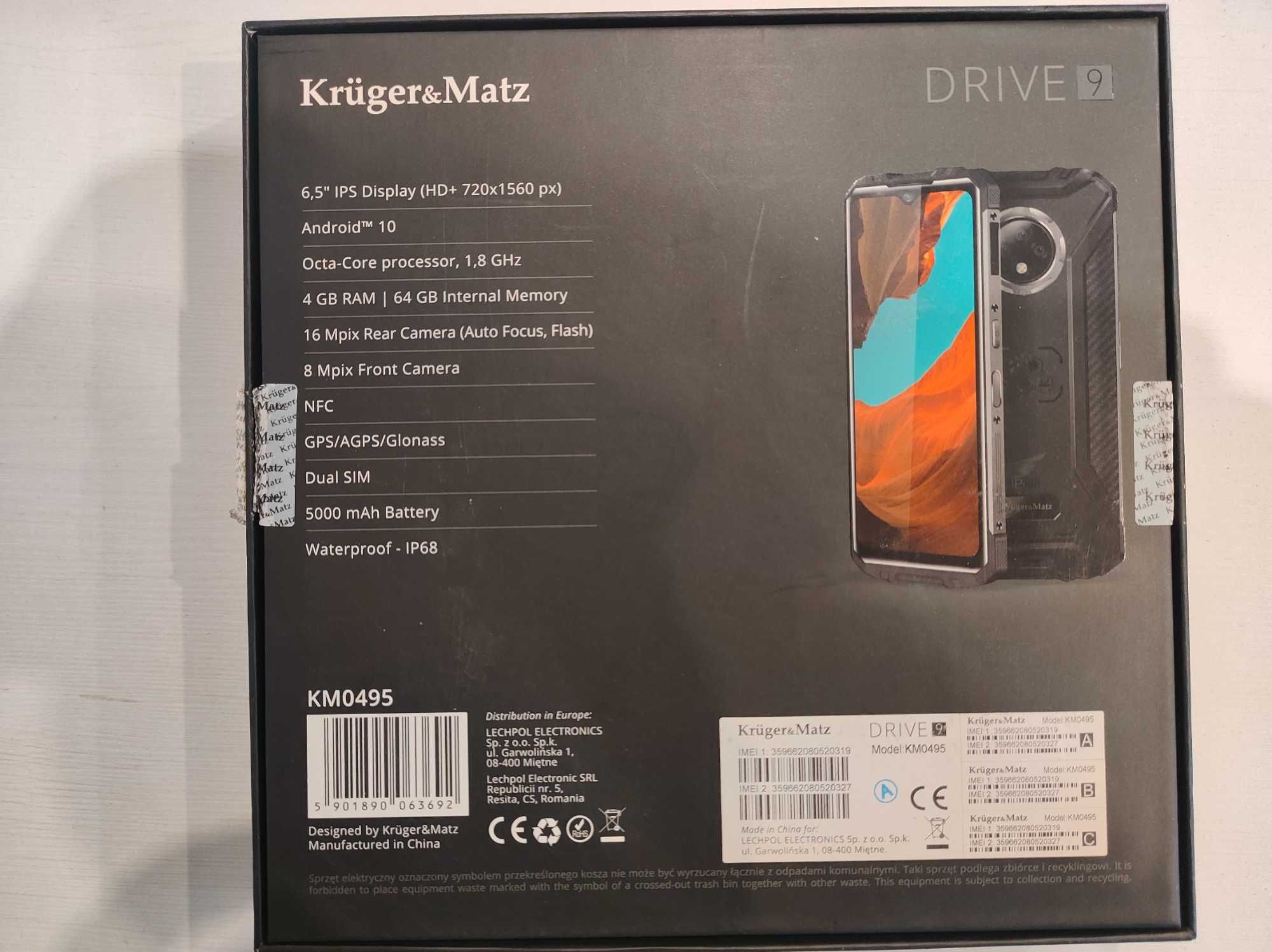 Wodoodporny smartfon Kruger&Matz Drive 9