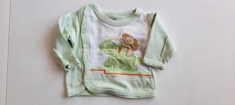 BEZ WAD Bluzeczka kaftanik dla niemowlaka 0-3 miesięcy 62cm #589