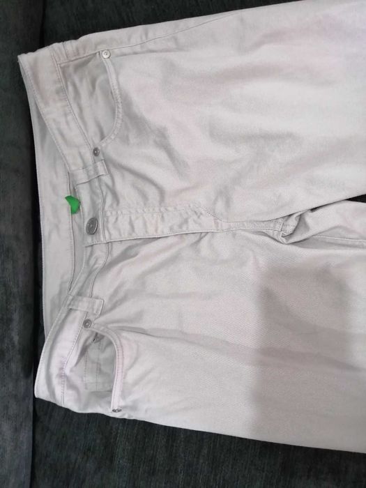 Calça femenina Benetton tamanho para mulher 46 Cinza em Algodão