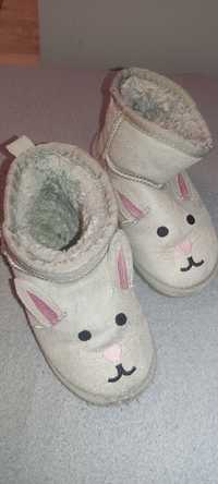 Buty emu śniegowce ciepłe ocieplane 27 misiowa króliczki dziewczęca