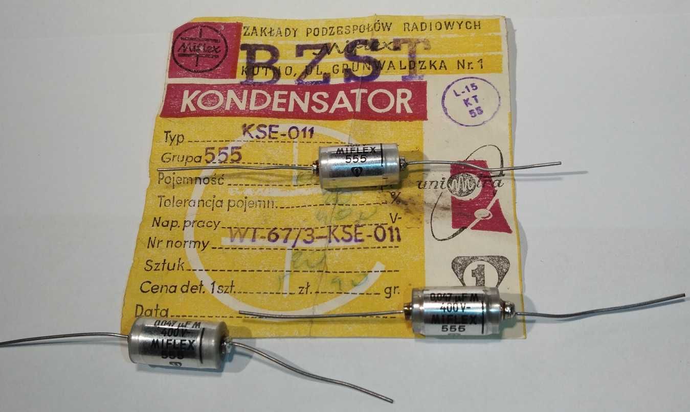 Kondensator 47nF 400V KSE-011 Unitra MIFLEX _2 szt.