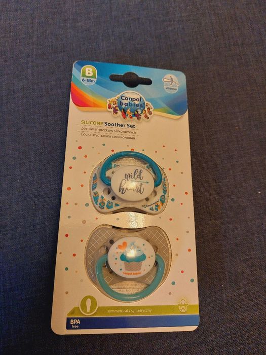 Nowy zestaw smoczków canpol 6-18m silikonowych
