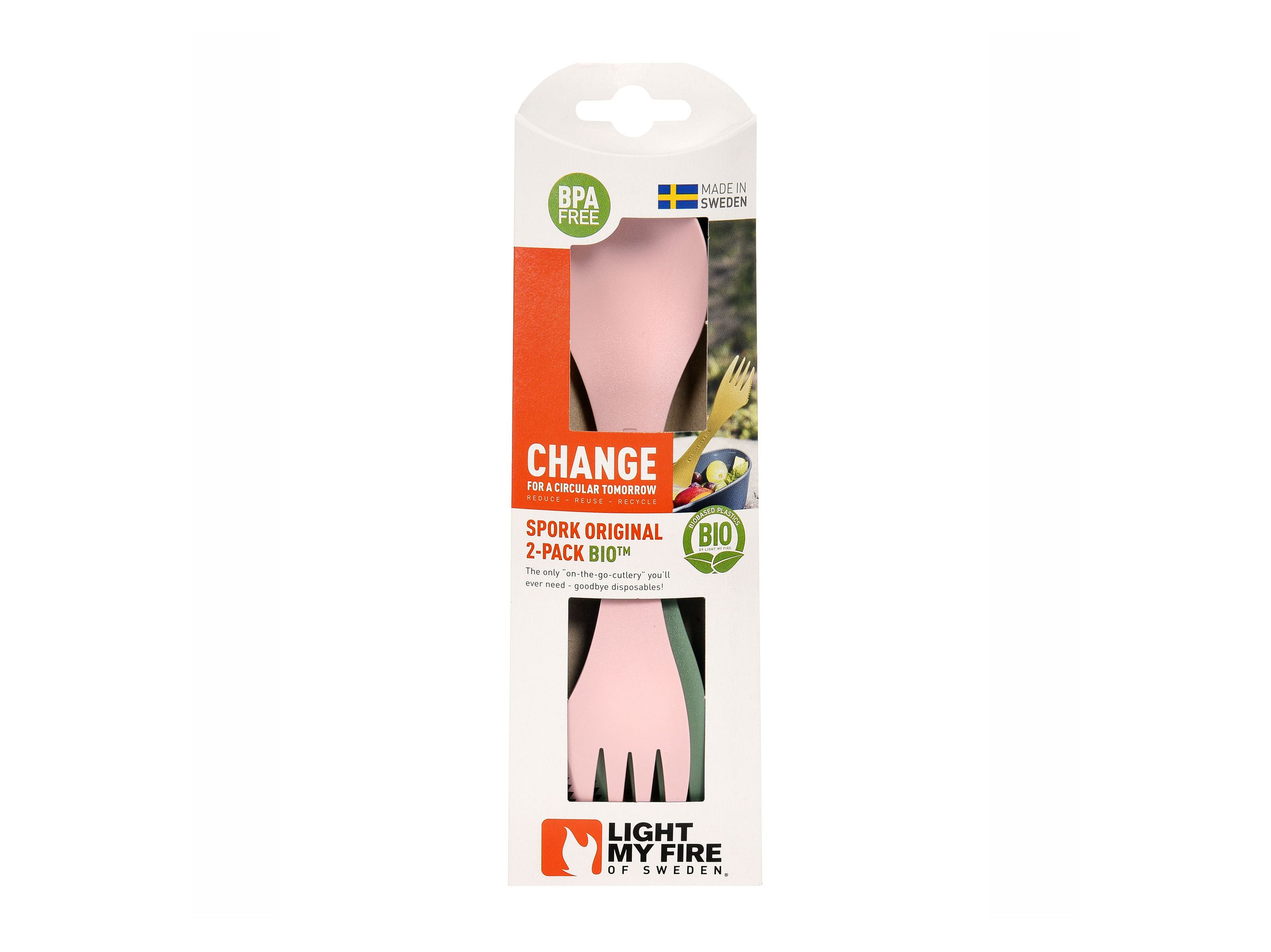 Niezbędnik Light My Fire Spork O Bio zielono-róż