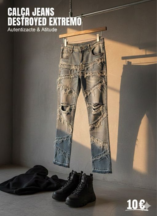 Calças de Ganga Masculinas Modernas