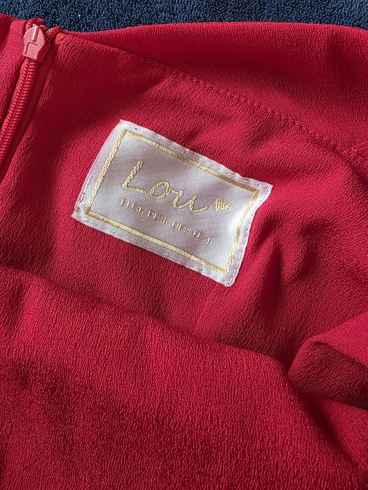 Czerowna sukienka lou Ayko na jedno ramię S 36