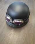 Nowy kask otwarty orzeszek weteran czarny WSK Wfm SHL junak jawa gogle