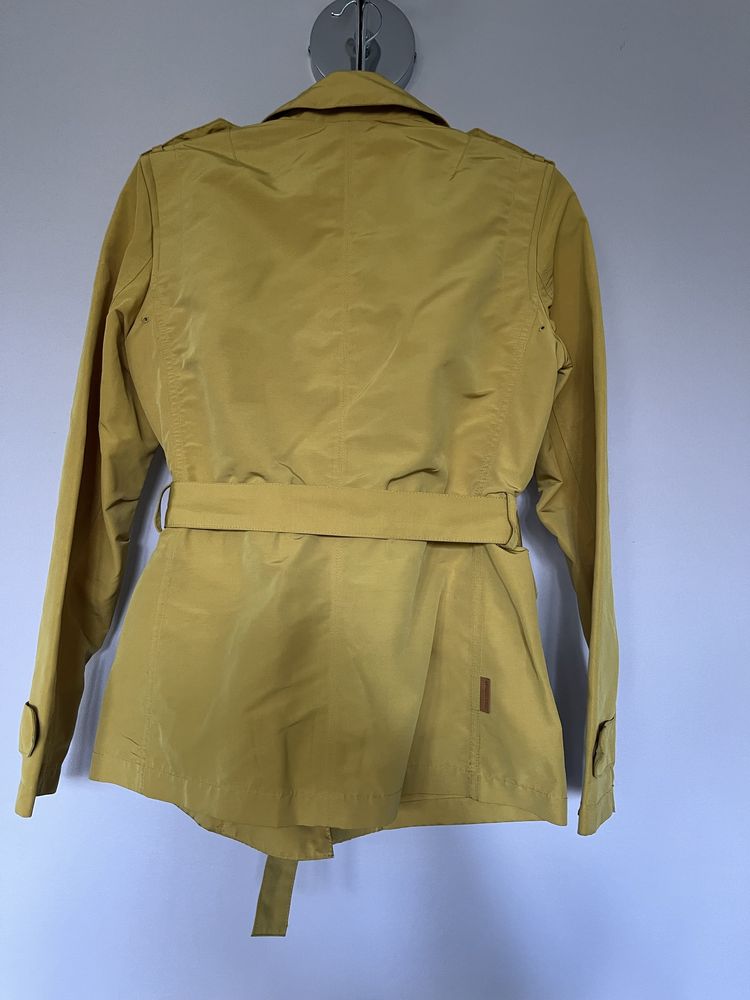 Massimo Dutti kurtka musztardowa żółta S jesień parka damska