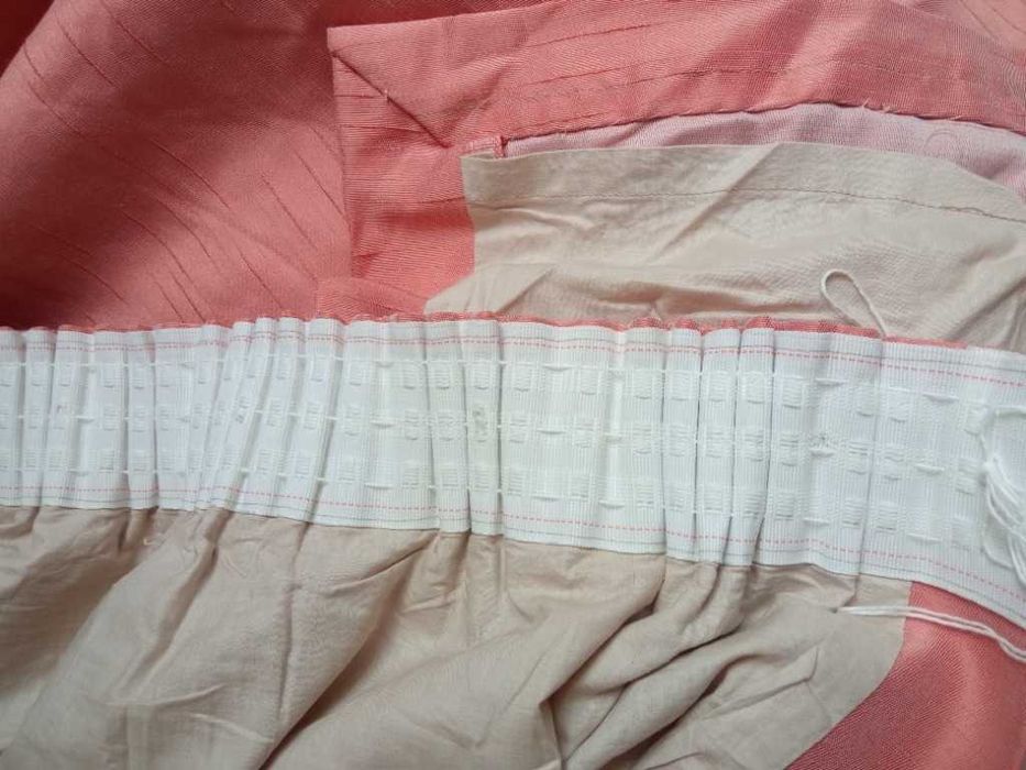 Zasłony duże koralowy róż 2 sztuki