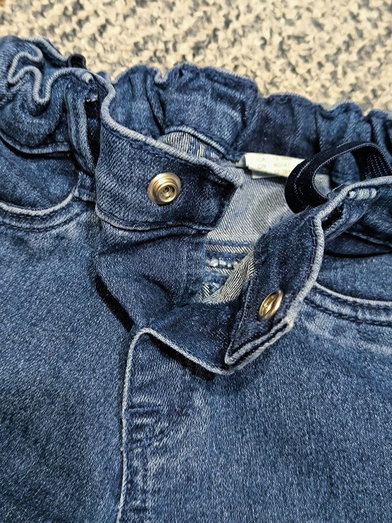 Spodnie jeansowe jeans jeansy H&M 86 regulowane w pasie