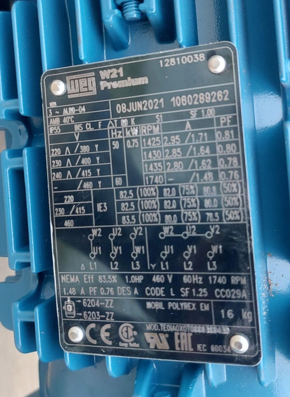Motor Novo com redutor 35 voltas minuto trifásico