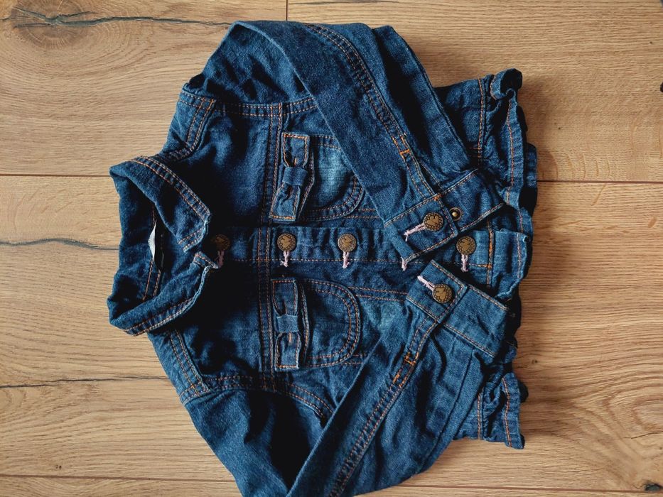 Granatowa kurtka jeansowa katana George 2-3 L 92 - 98 cm