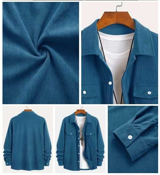 Мужская вельветовая рубашка 2XL ( 56 )
