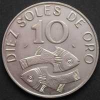 Peru 10 soles de oro 1969 - ryby