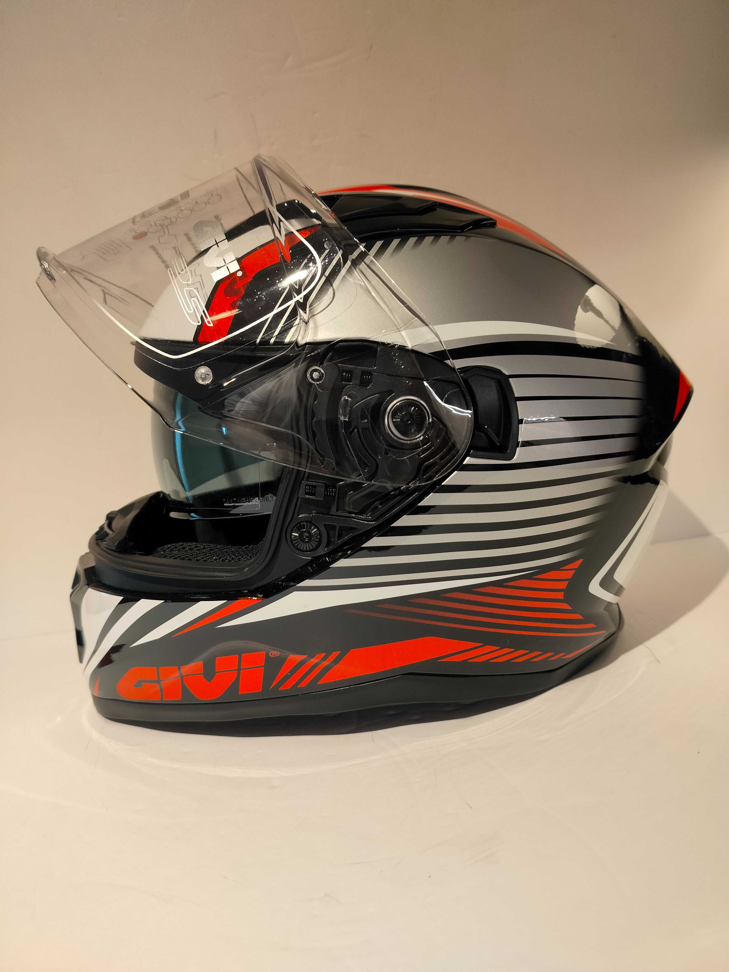 Capacete Givi dupla viseira mota scooter novo