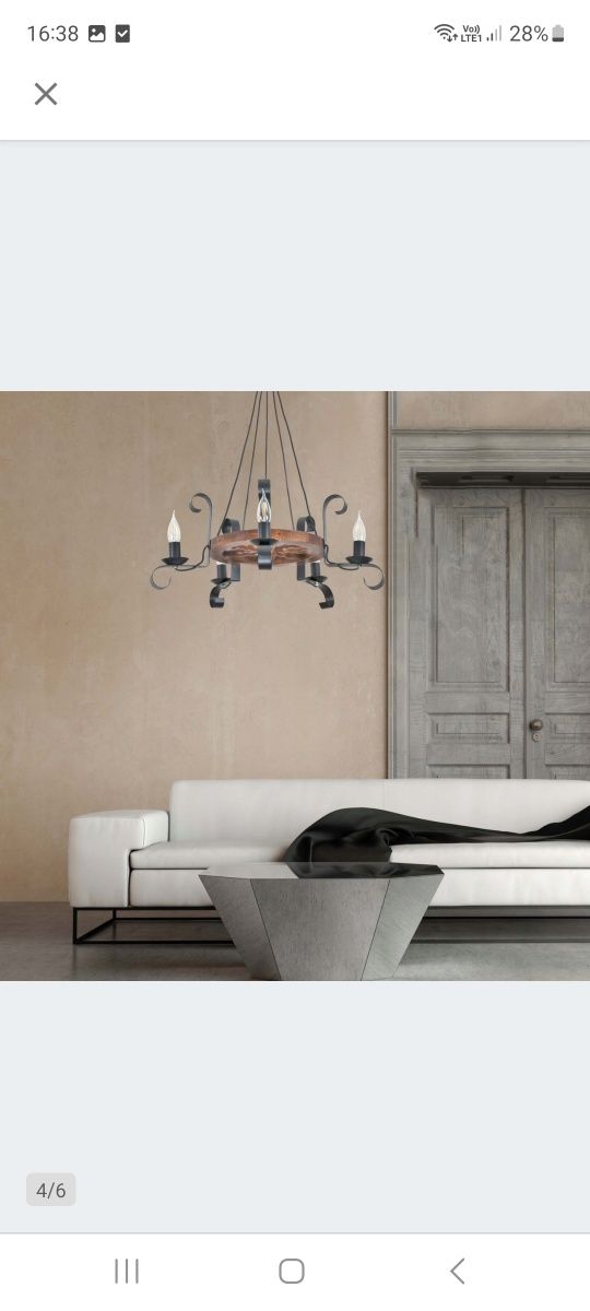 Lampa wisząca loft koło