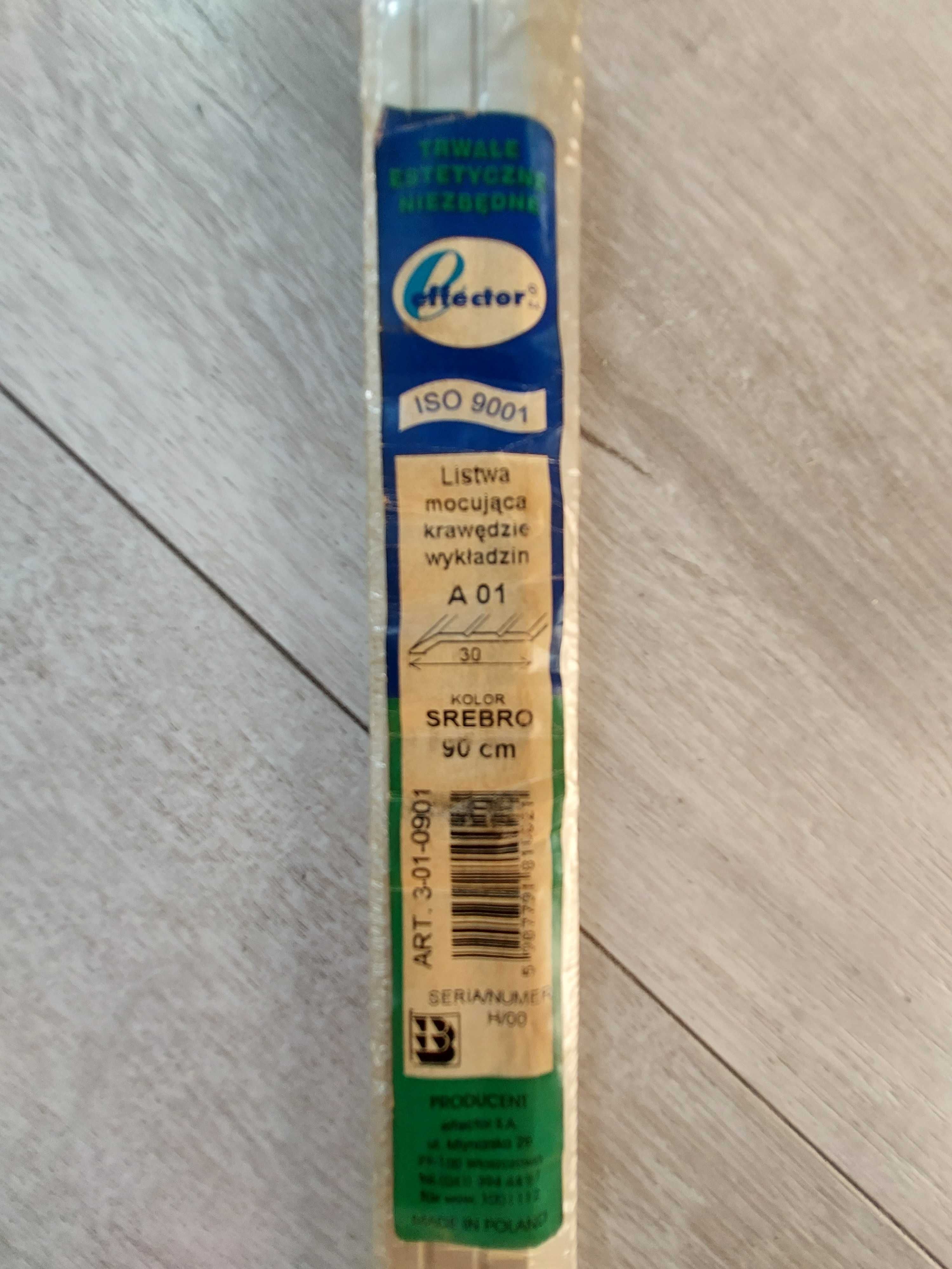 Listwa mocująca krawędzie wykładzin 90 cm srebrna effector