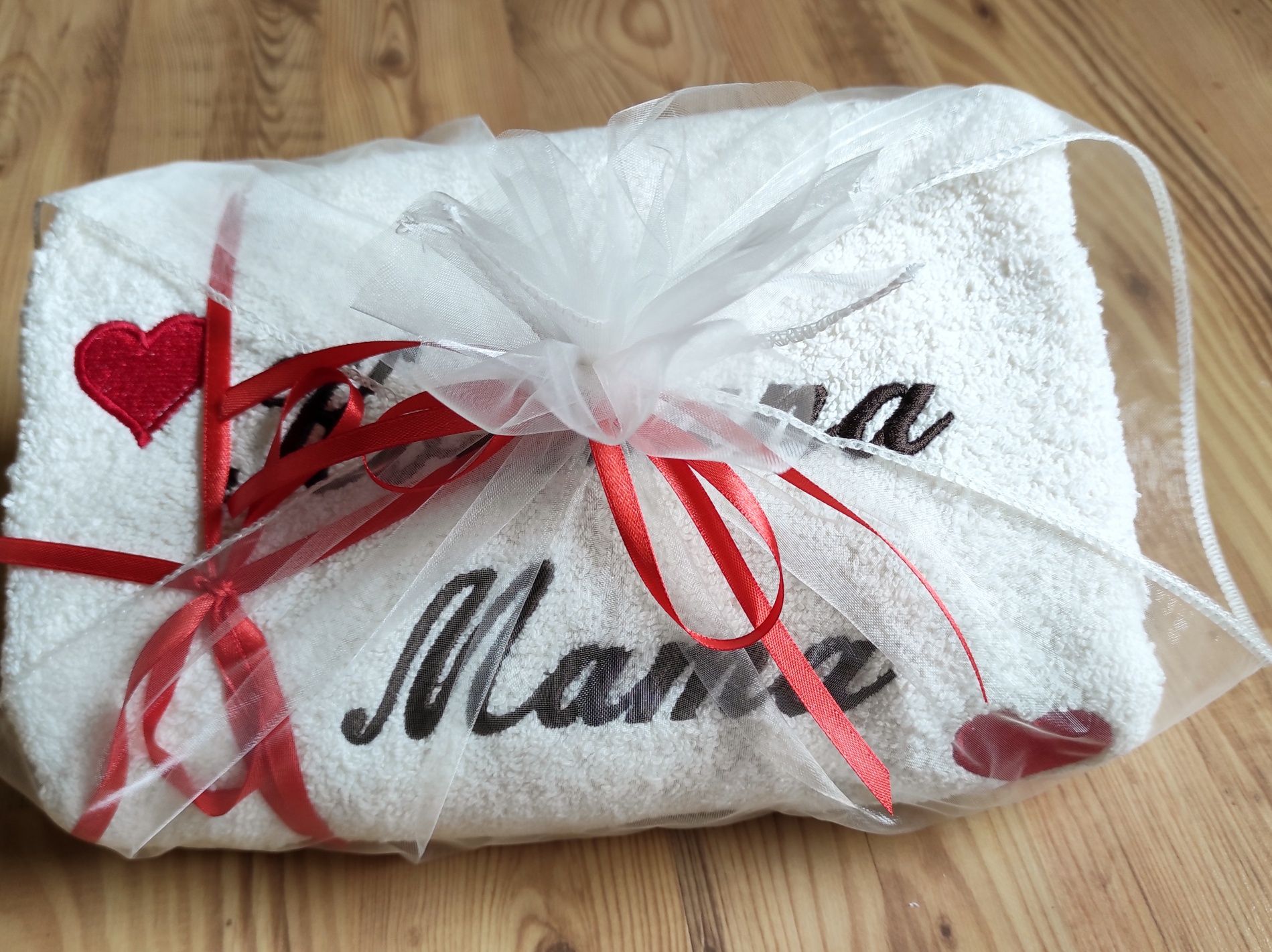 Ręcznik kąpielowy z haftem na dzień Matki prezent