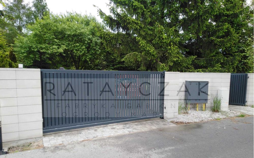 Brama przesuwna samonośna suwana ogrodzenie panelowa systemowa